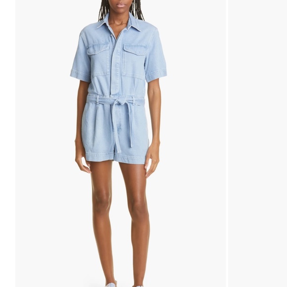 NWT $350 rag & bone Tie Waist Denim Romper in sizes XS, Small and X-Large! - Picture 2 of 10